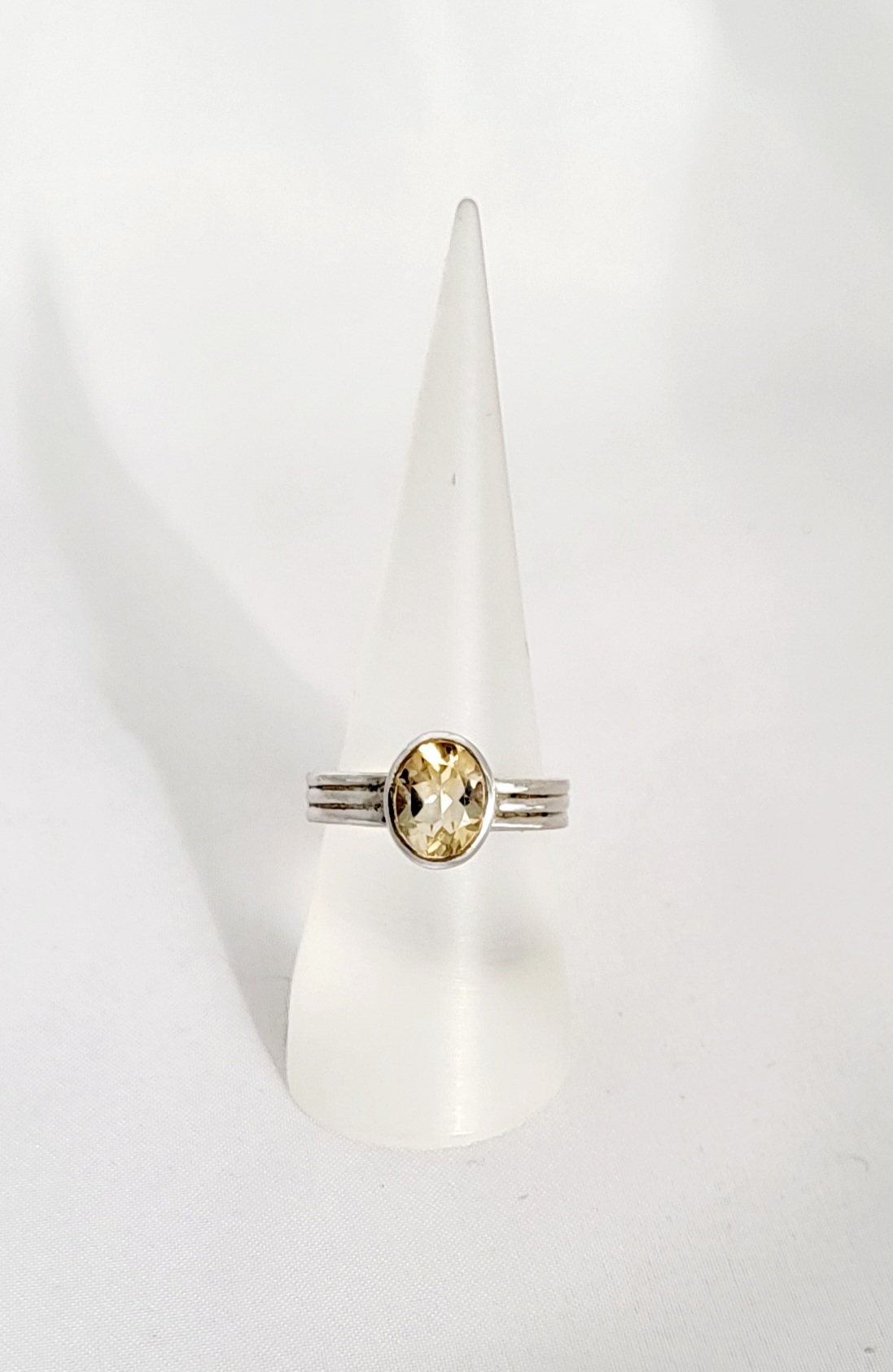 zilveren citrine ring